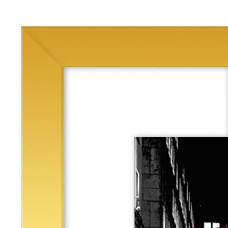 Americanflat 11x14 Picture Frame with Polished Crystal-Clear Glass - Use as 8x10 Frame with Mat or Display 11x14 Photo Without Mat - Signature Collection - Picture Frames for Wall Display - Gold - Image 3